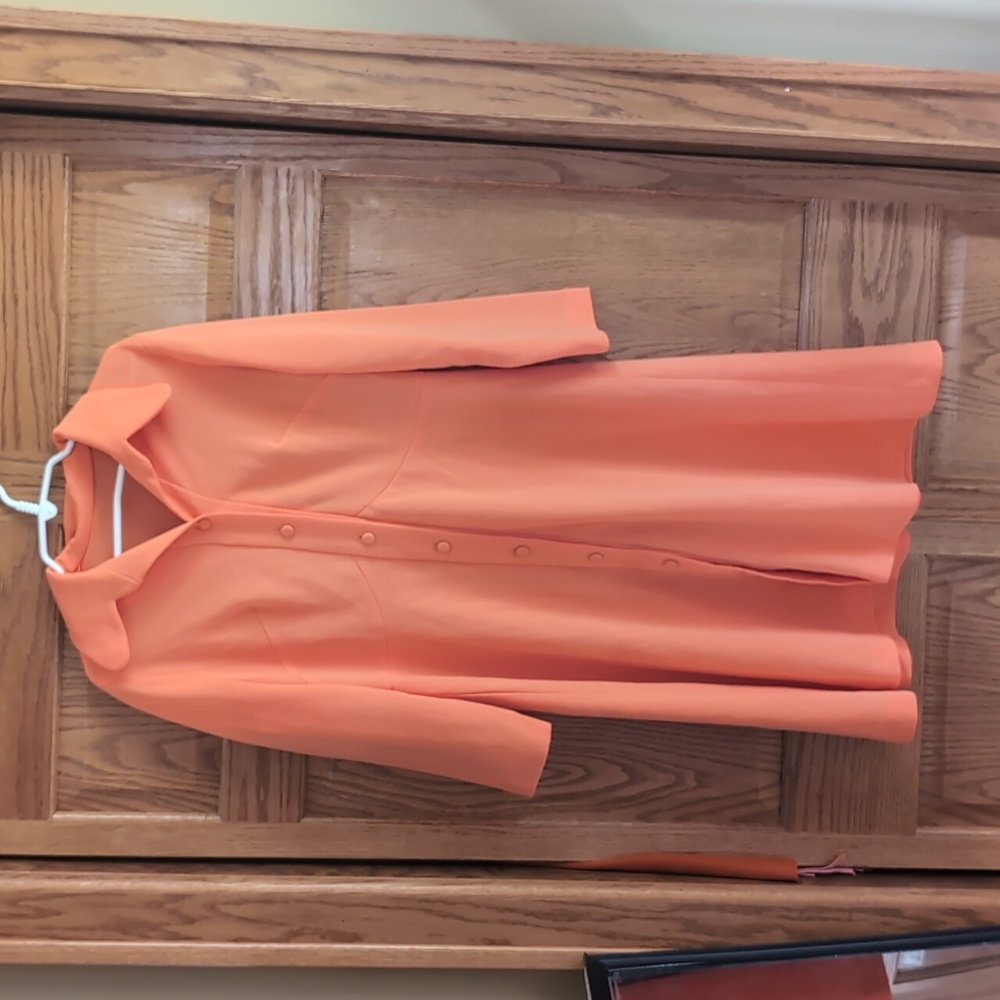 Sherbet orange vintage 70s dress volup
